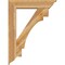 Ekena Millwork Merced Traditional Rough Sawn Bracket w/ Offset Brace, Western Red Cedar, 8"W x 36"D x 48"H BKT0806X36X48MRC01RWR - alternate 4
